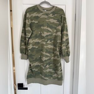 Old Navy Olive Green Maternity Sweatshirt Dress